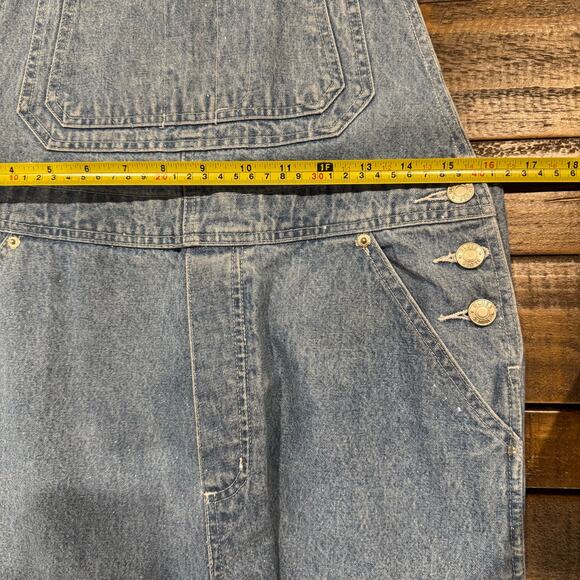 Baccani 90s Vintage Denim Glitter Sparkles Blue Overalls Womens Size Medium - Picture 4 of 13